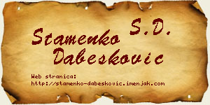 Stamenko Dabesković vizit kartica